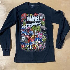 Marvel Comics Black Long Sleeve Shirt Medium (HU)